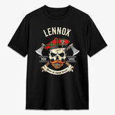 Lennox Tartan Crest 2D T-shirt - Alba Skull Style